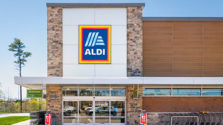 Exterior of an Aldi