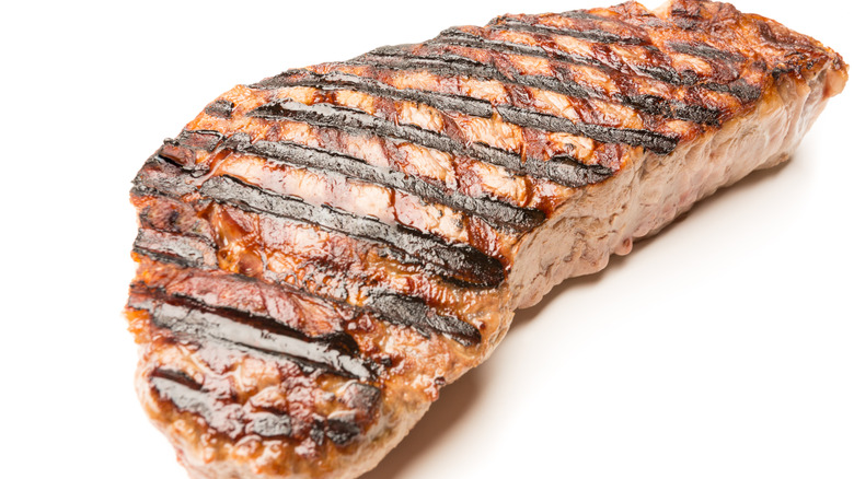 Steak on white background
