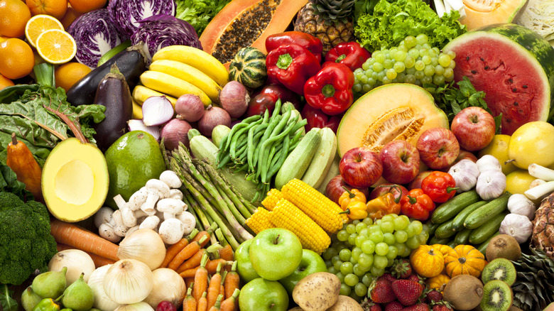 Assorted fruits and vegetables