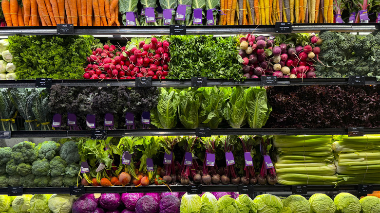 The produce section of a grocery store