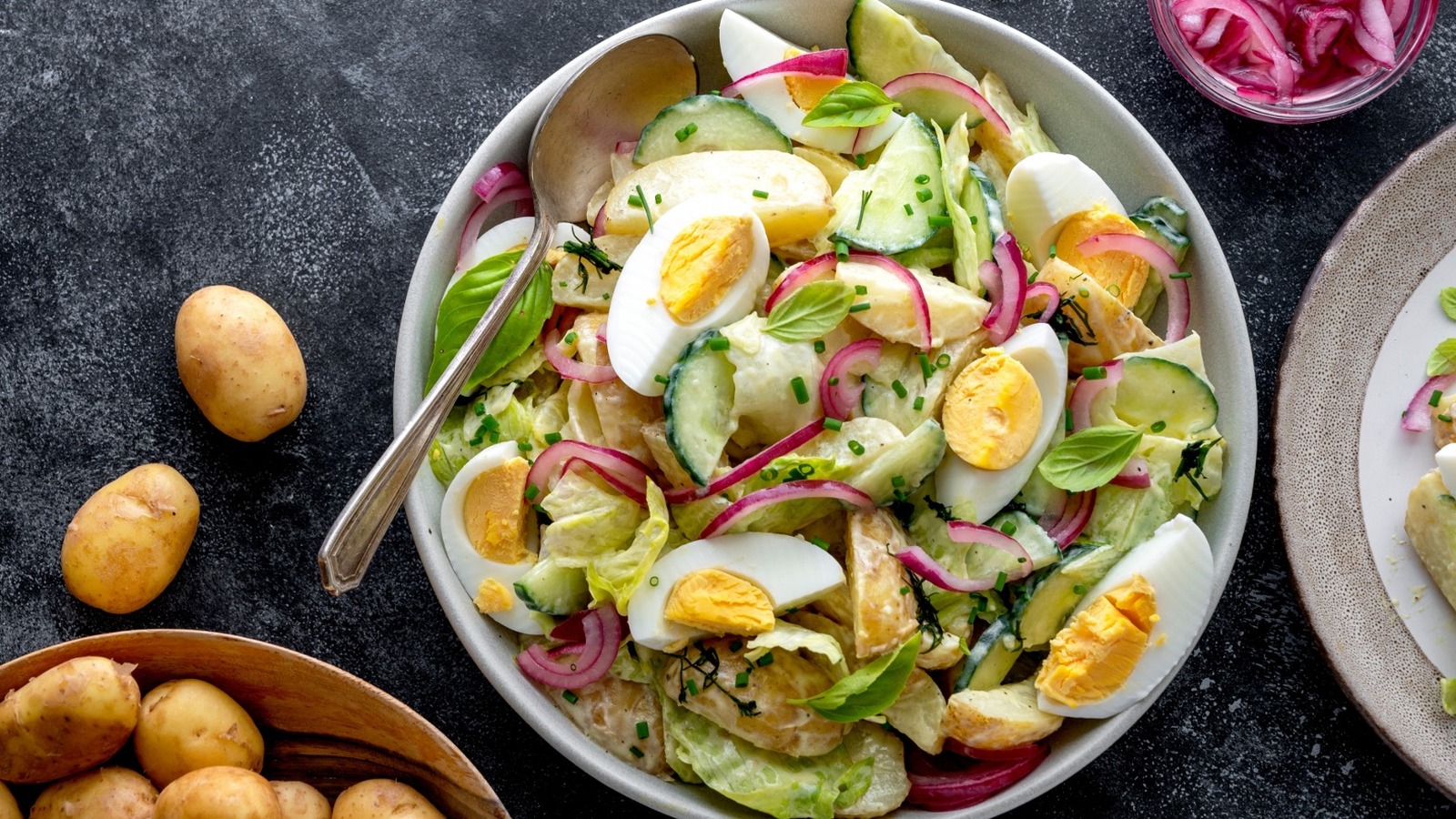 Steaming Instead Of Boiling Is A Surefire Way To Prevent Watery Potato Salad