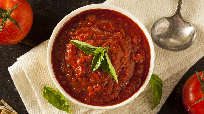 Marinara sauce in a bowl
