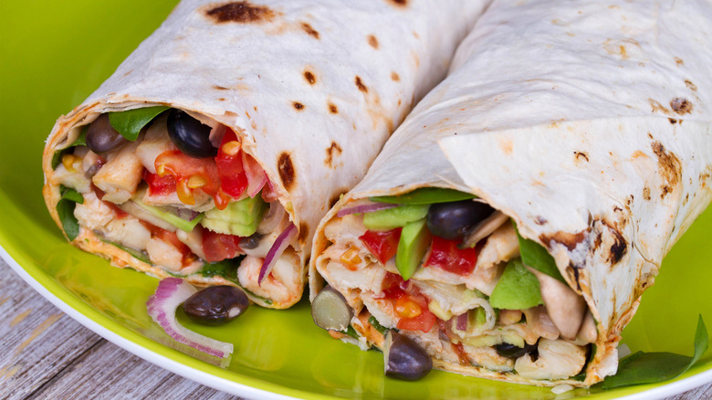 Two Burritos on a Plate