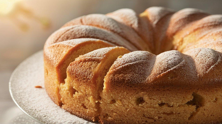 close up of almond flour cake