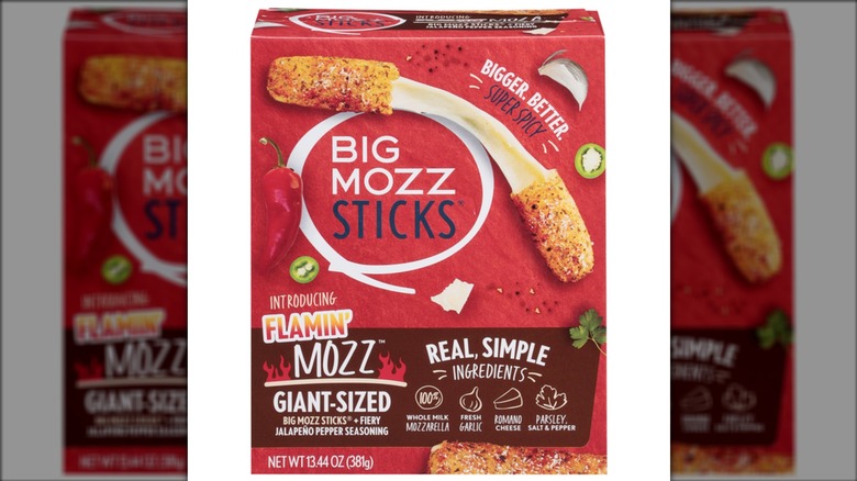 Box of Flamin' Big Mozz Sticks