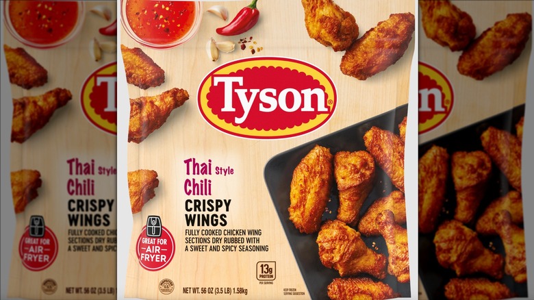 Tyson Thai Style Chili Crispy Wings in a bag.