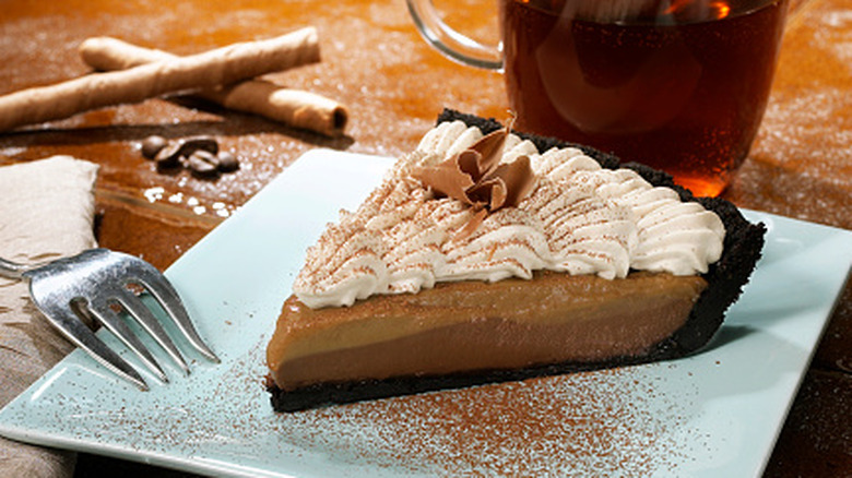 slice of chocolate cream pie