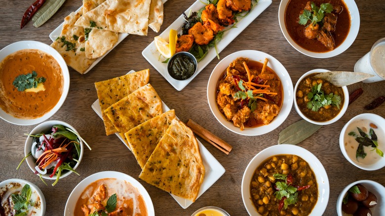 An array of Indian dishes 