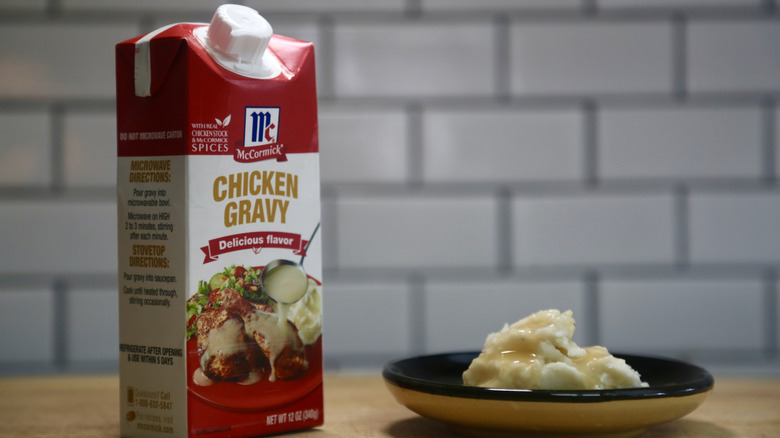 boxed gravy and mashed potatoes