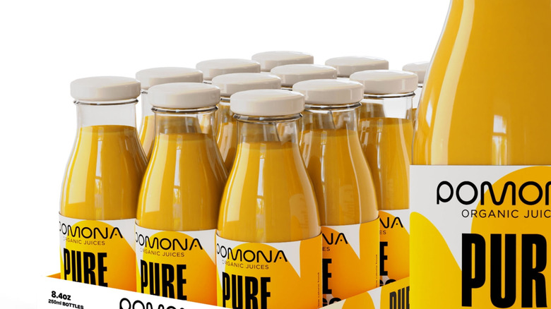 Pomona Organic Juices Mango Juice bottles