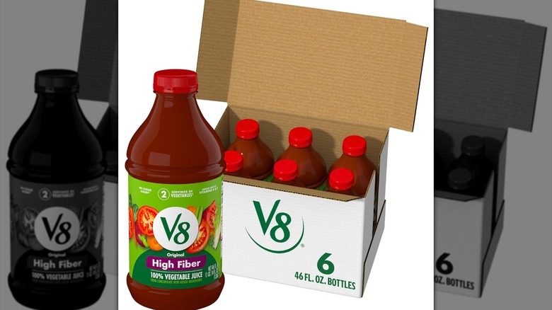 V8 High Fiber bottles