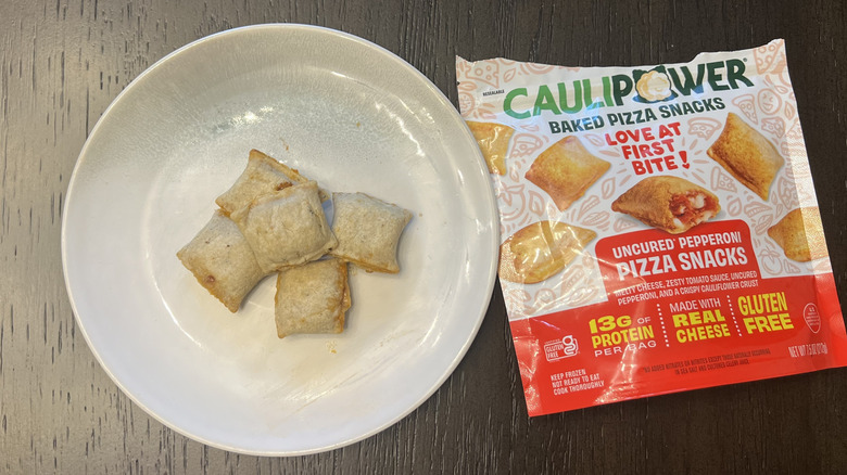 Caulipower Pepperoni Pizza Snacks on a plate.
