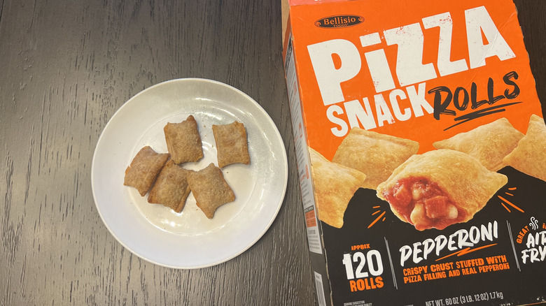 Bellisio Foods Pizza Snack Rolls on a plate.