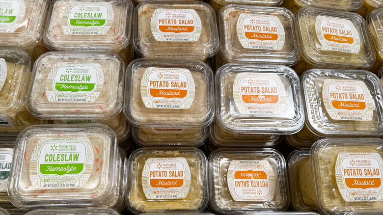 store-bought potato salad tubs at Walmart