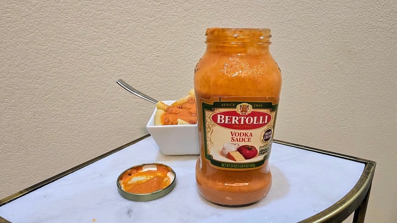 Bertolli vodka sauce and pasta