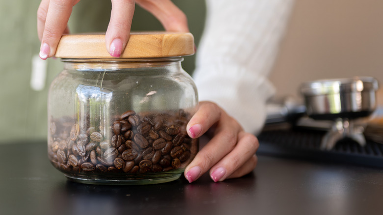 coffee in airtight jar
