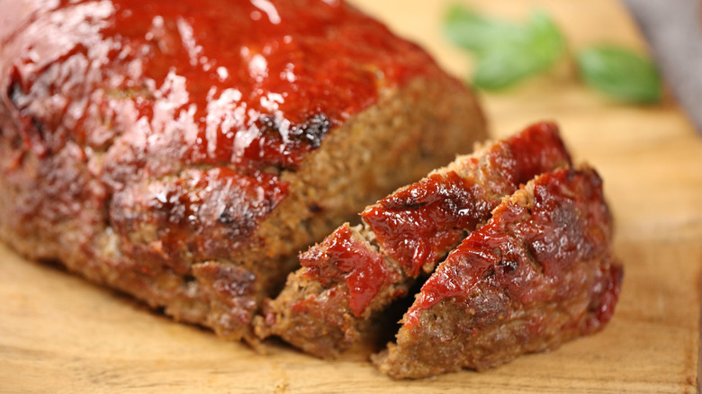 Meatloaf on a wooden surface