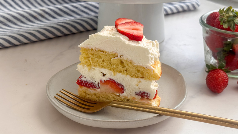 piece of torte on plate