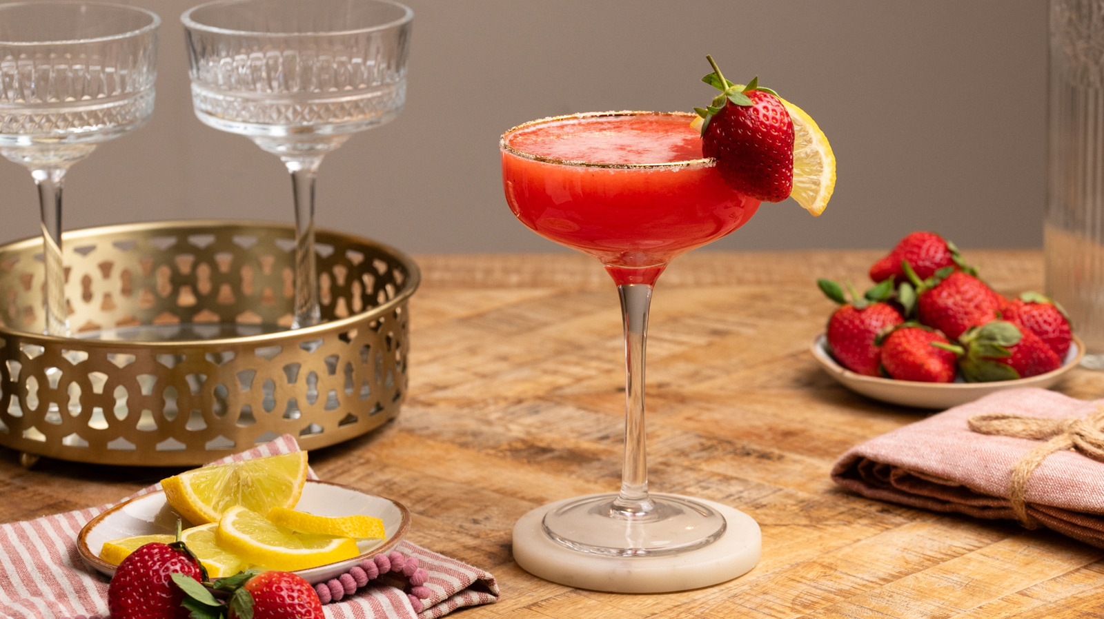 Strawberry Lemon Drop Cocktail Recipe - Tasting Table