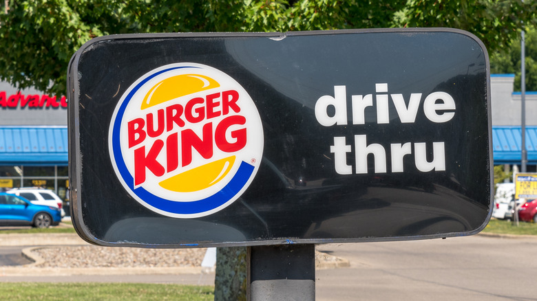 Burger King drive thru sign
