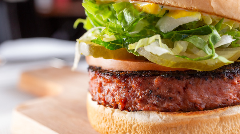 Plant-based meat burger
