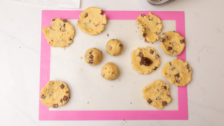 cookie dough rolled into balls