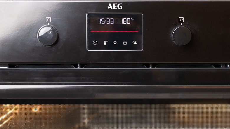 preheating an oven