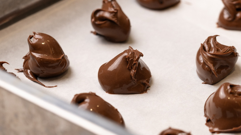 nutella on a baking sheet