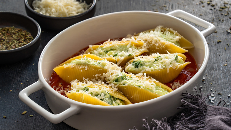 pasta shells stuffed with cheese