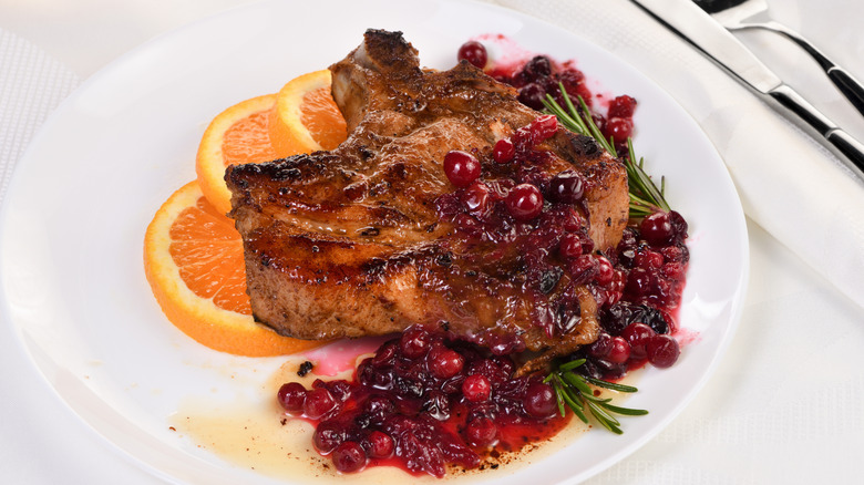 pork chops with cranberries