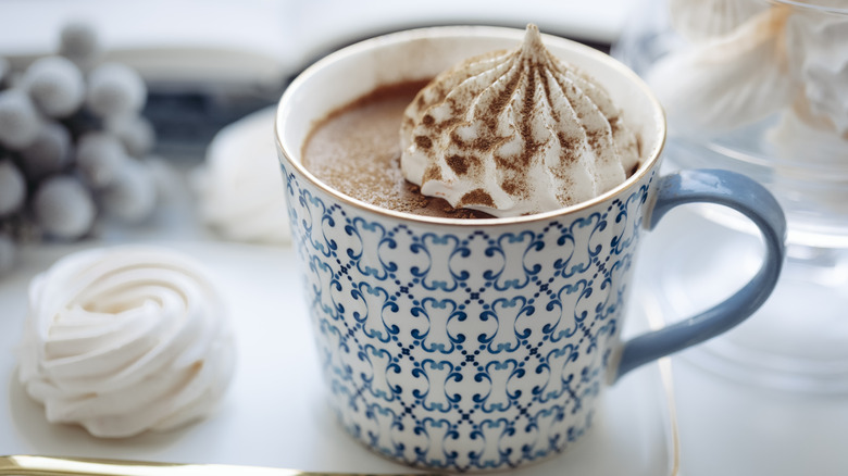 hot chocolate with meringue