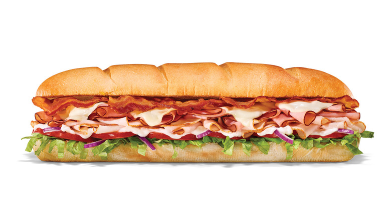 new subway sandwich with bacon and turkey