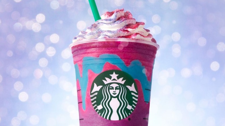Pink and blue Starbucks Unicorn Frappuccino