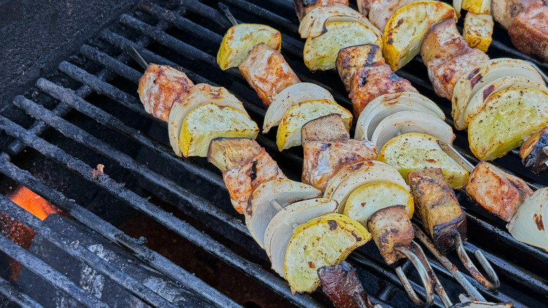 Grilling swordfish over direct heat