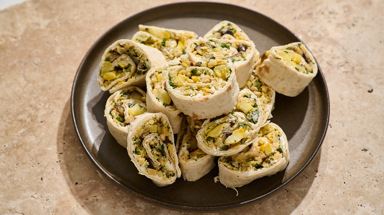pile of pinwheels on a plate