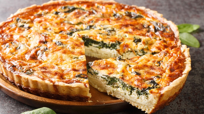 spinach and egg quiche