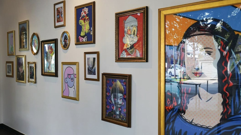 art gallery at Sushi by Hidden in Houston