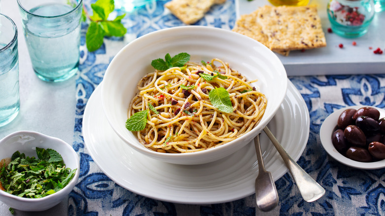 pasta with tapenade sauce