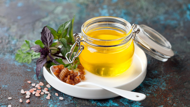 A jar of duck fat