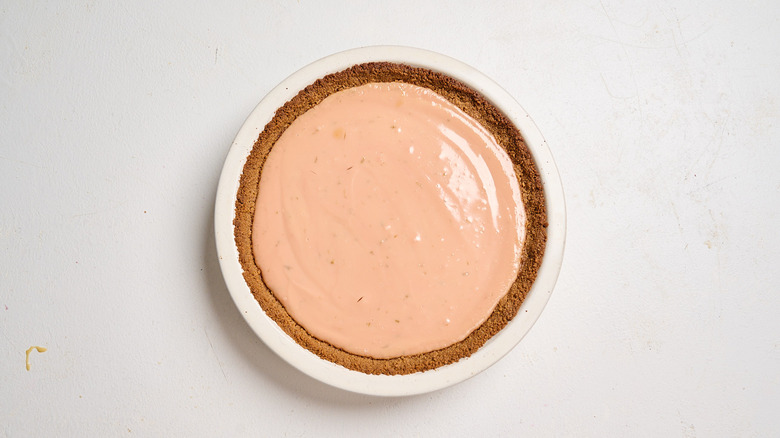 baked pie on a table