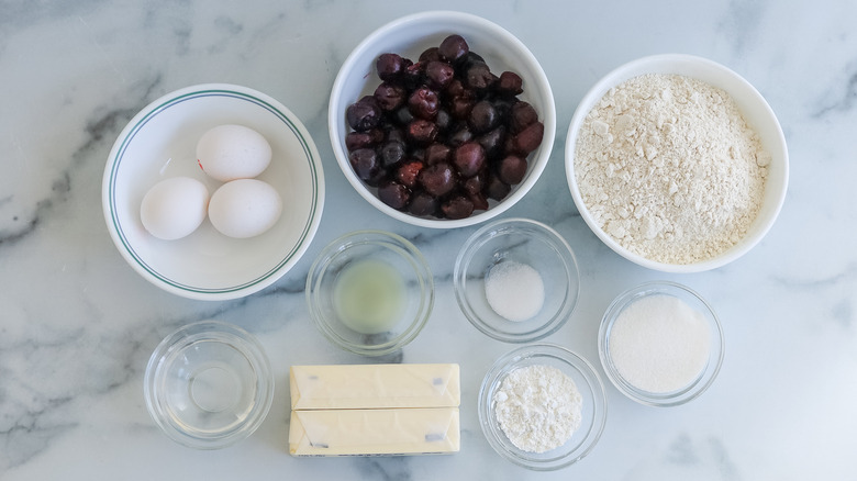 cherry empanada ingredients on a table