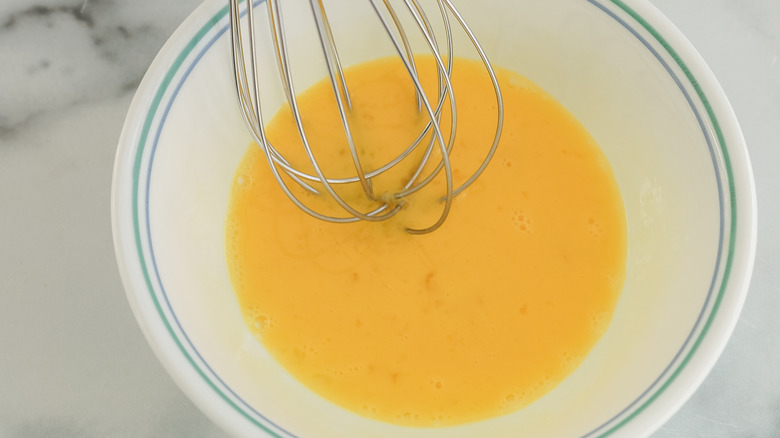 egg wash whisked in a bowl