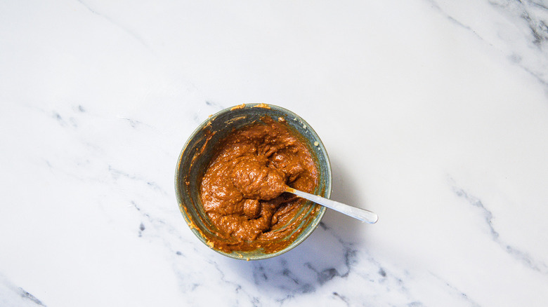 Peanut sauce in bowl