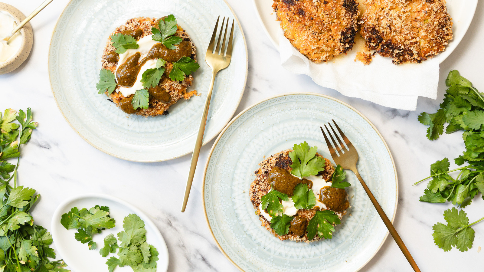Sweet Potato Crab Cakes With Spicy Harissa Chermoula Recipe