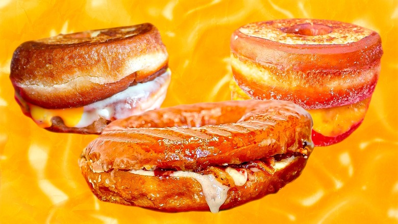 donut grilled cheese sandwiches