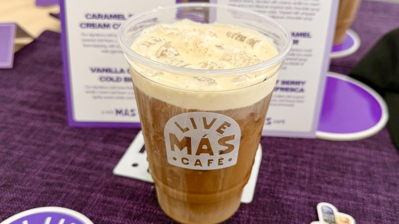 Cup of Taco Bell Caramel Dulce Cream Cold Brew