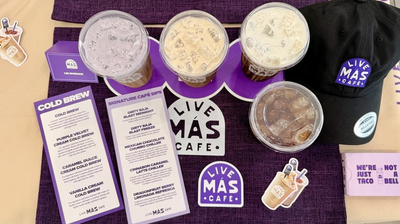 overhead shot of Taco Bell's Cold Brew lineup