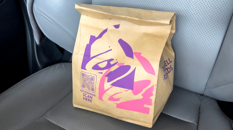 Taco Bell takeout bag
