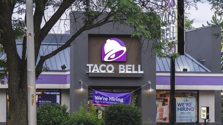 View of a Taco Bell location's exterior sign