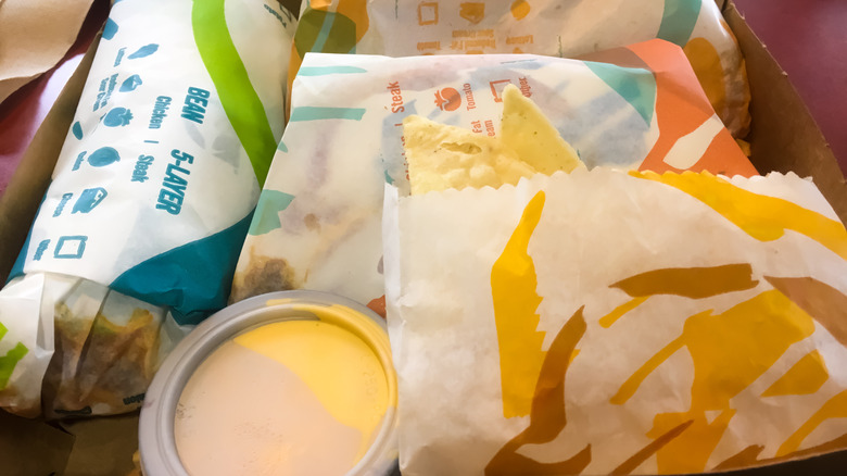 wrapped taco bell foods